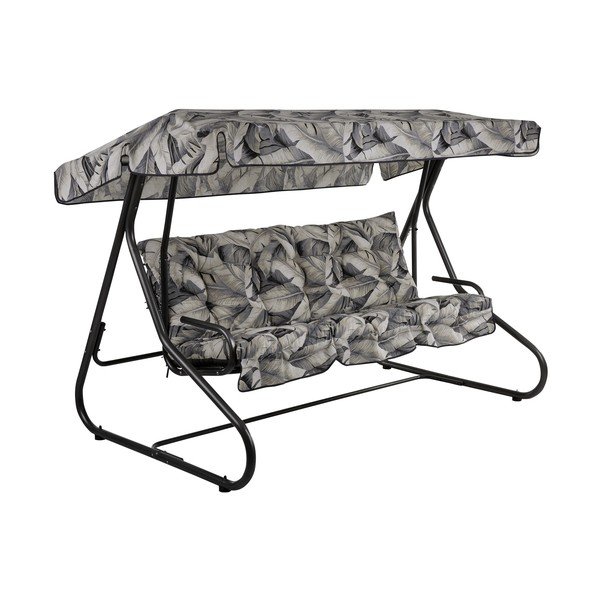 Balansoar de grădină gri din metal Milano – Dajar-image-1