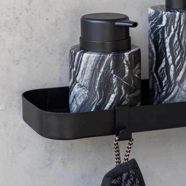 Raft pentru baie negru de montat pe perete din oțel Carry – Mette Ditmer Denmark-image-2