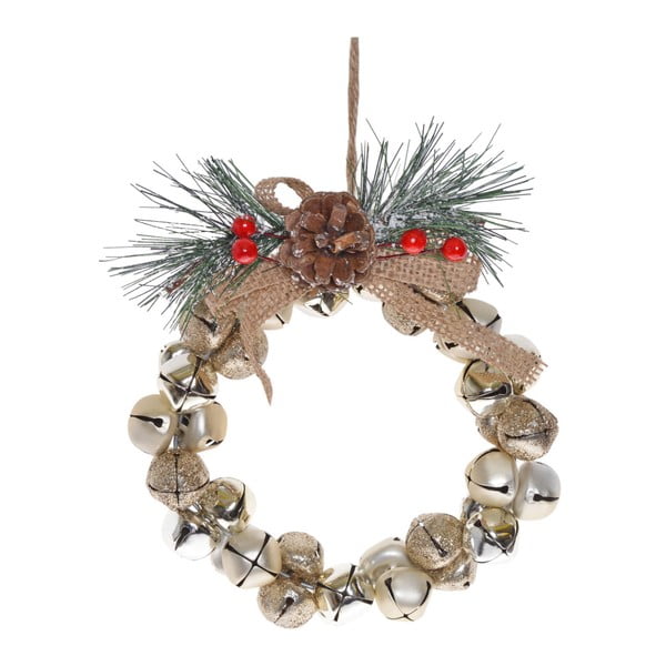Coroniță suspendată decorativă Ewax Jingle Bells, ⌀ 12 cm