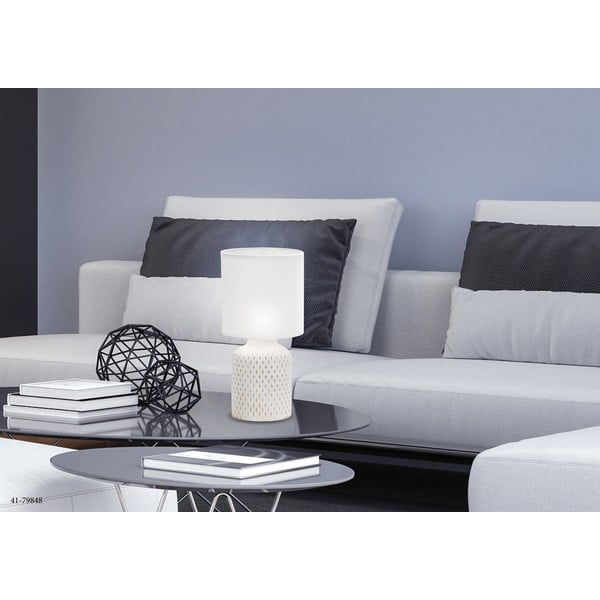 Veioză crem cu abajur textil (înălțime 32 cm) Iner – Candellux Lighting-image-2
