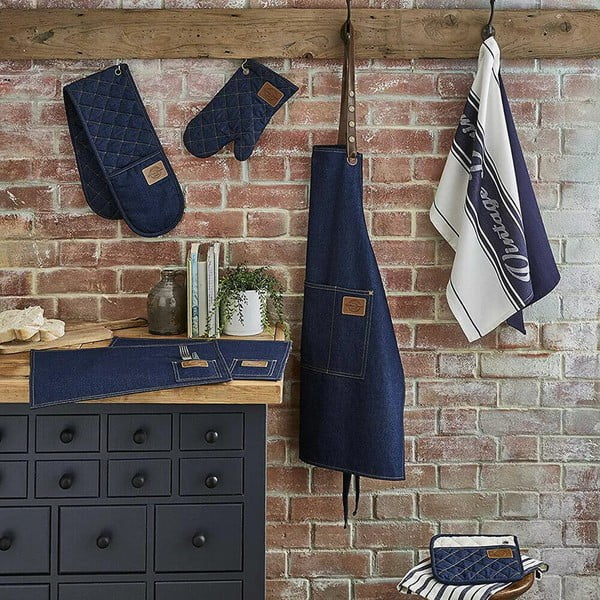 Set 3 prosoape pentru bucătărie Cooksmart Oxford Denim-image-1