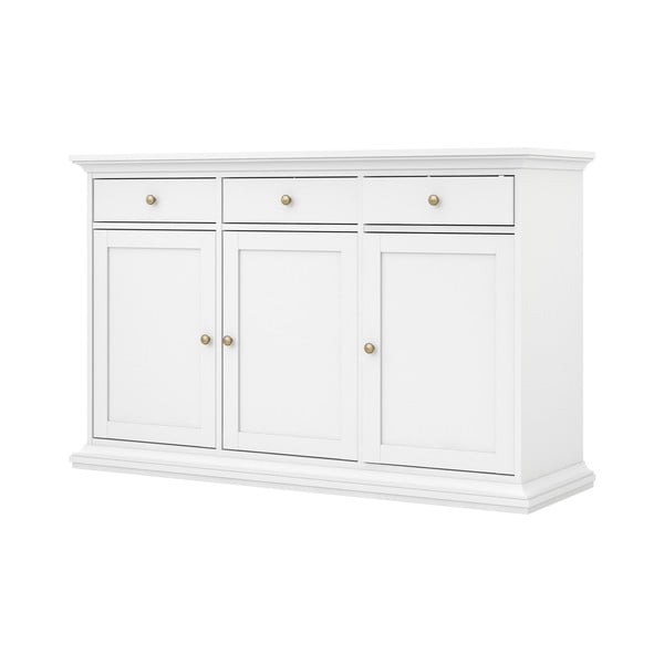 Comodă albă joasă 144x92 cm Paris – Tvilum-image-2