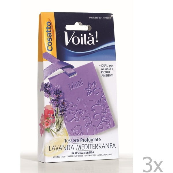 Set 3 cartonașe parfumate Cosatto Perfume, aromă de levănțică