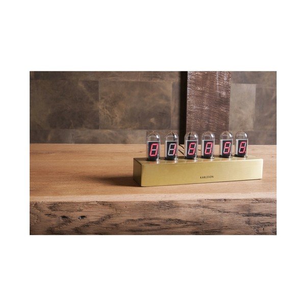 Ceas digital Karlsson Cathode, decor lemn-image-1