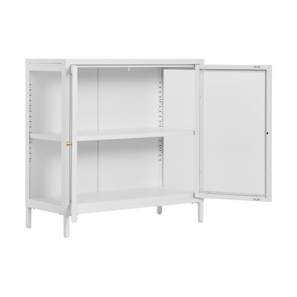 Vitrină albă din metal 80x80 cm Dalby – House Nordic-image-2