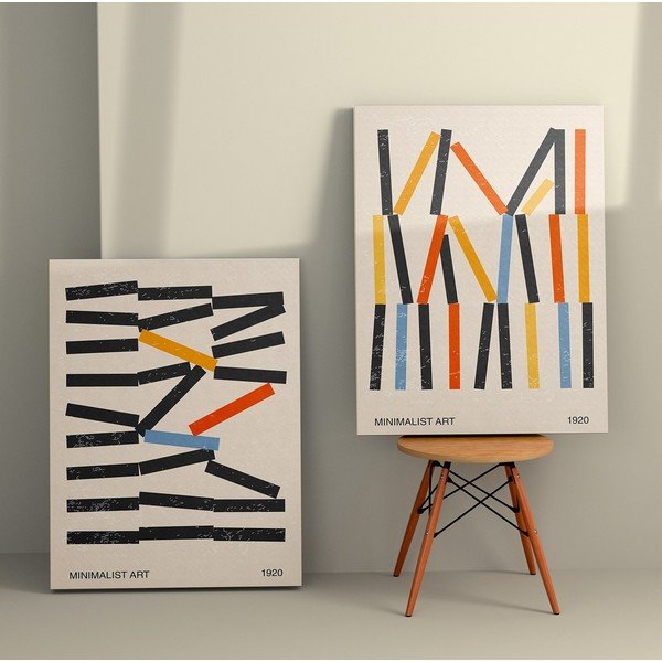 Tablouri 2 buc. 50x70 cm Lines – Wallity-image-1