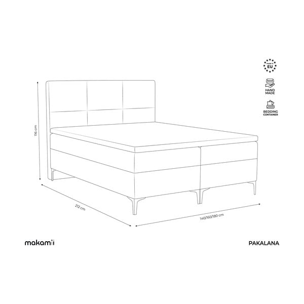 Pat boxspring bej cu spațiu de depozitare 180x200 cm Pakalana – Makamii-image-3