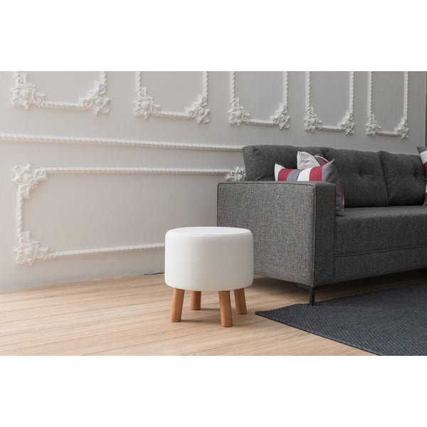Taburet alb Silindir – Balcab Home-image-1