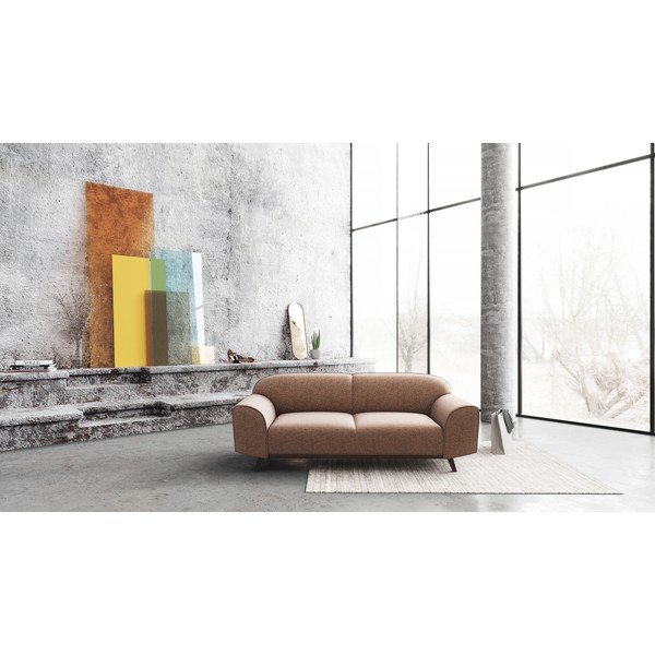 Canapea maro cu tapițerie din piele 193 cm Nesbo – MESONICA-image-4