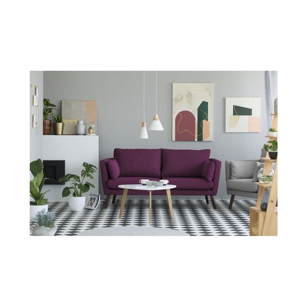 Canapea cu 3 locuri Mazzini Sofas Elena, violet-image-3