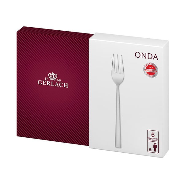 Set 6 furculițe pentru desert în cutie de cadou Gerlach
