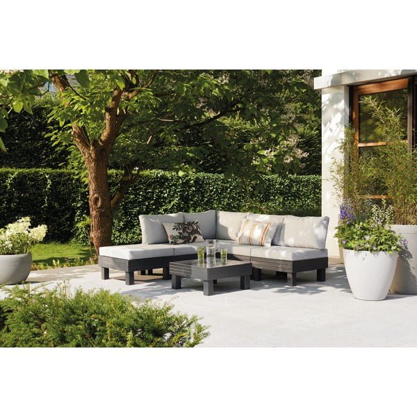 Set mobilier de grădină gri pentru patru persoane Cantara – Keter