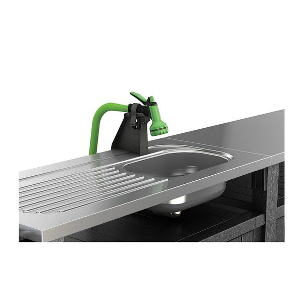 Bucătărie de grădină cu aspect de lemn de nuc 237x52 cm Unity Chef – Keter-image-1
