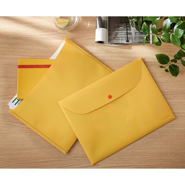 Dosar plic pentru documente Leitz Cosy, A4, galben-image-1