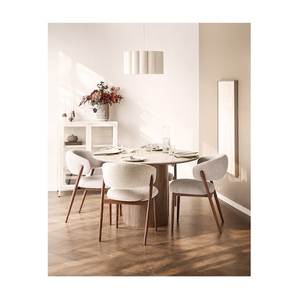 Vitrină crem din oțel 80x101x40 cm Brisbane – House Nordic-image-4