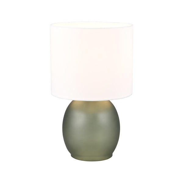 Veioză albă/verde cu abajur textil (înălțime 29 cm) Vela – Trio-image-2