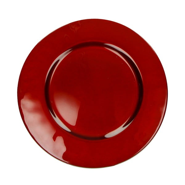 Farfurie de sticlă Brandani Sottopiatto, ⌀ 32 cm, roșu