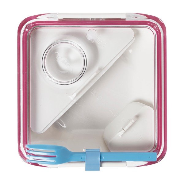 Cutie pentru gustare Black + Blum Apetit, 880 ml, alb-roz-image-1