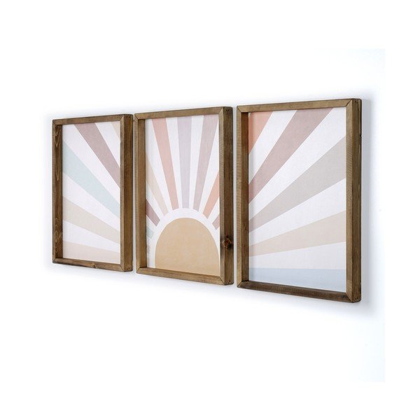 Set 3 tablouri Kate Louise Sunrise, 36 x 48 cm-image-2