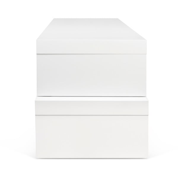 Masă TV reglabilă TemaHome Cliff Walnut, alb-image-2