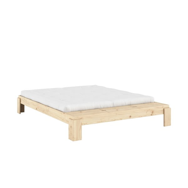 Pat matrimonial în culoare naturală din lemn de pin cu somieră 180x200 cm Layers – Karup Design-image-3