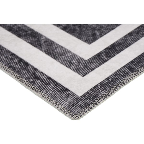 Covor gri/crem lavabil 80x50 cm - Vitaus-image-2