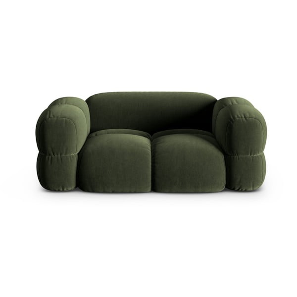 Canapea verde cu tapițerie din catifea 180 cm Loretto – Cosmopolitan Design