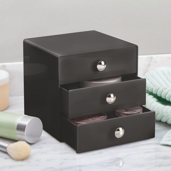 Organizator cu 3 sertare InterDesign Drawer, negru-image-1