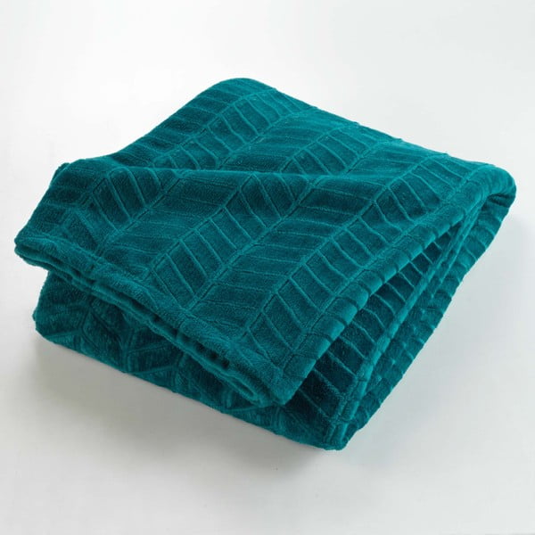 Cuvertură albastră din microflanel 180x220 cm Arya – douceur d'intérieur-image-1