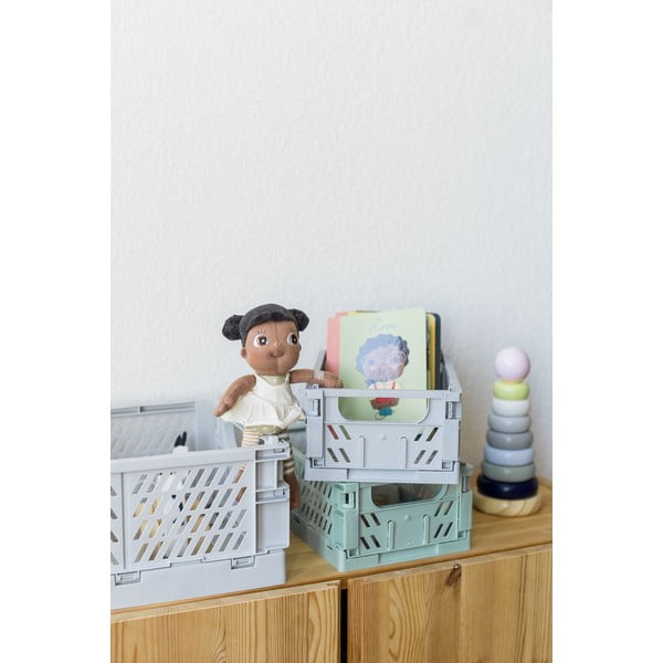 Cutii de depozitare din plastic gri verde 3 buc  - Kindsgut-image-1