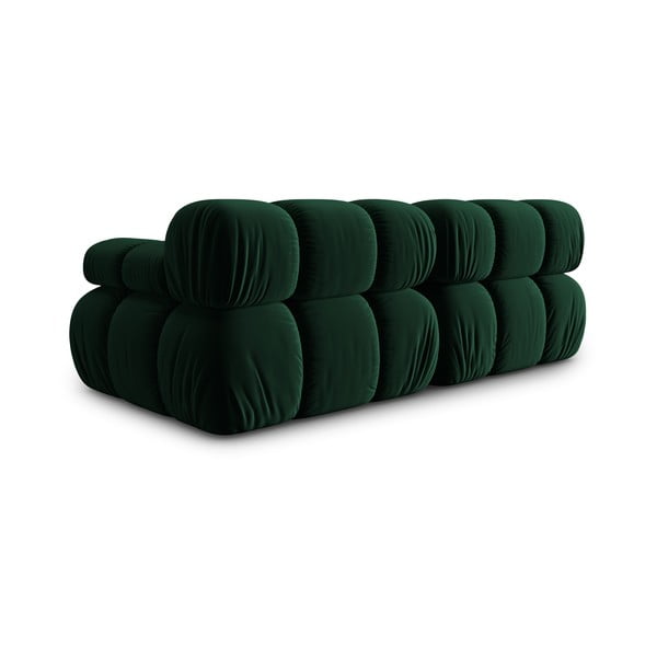 Canapea verde cu tapițerie din catifea 188 cm Bellis – Micadoni Home-image-4