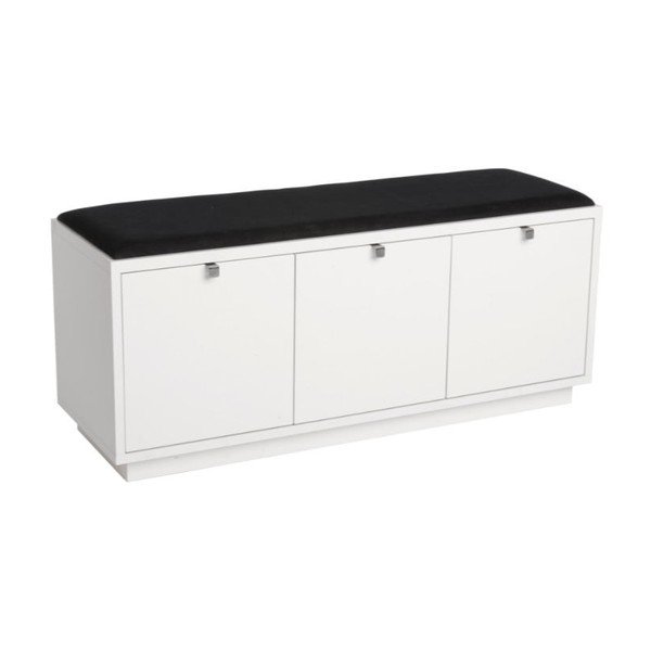 Pantofar alb/negru cu bancă Confetti – Rowico