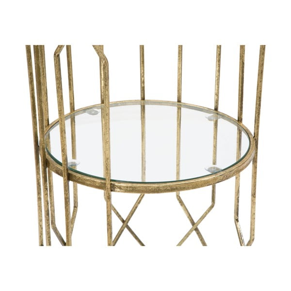 Măsuță auxiliară rotundă cu blat din sticlă ø 35 cm Tunisi – Mauro Ferretti-image-2