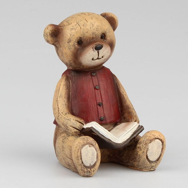 Statuetă decorativă ursuleț cu carte Dakls