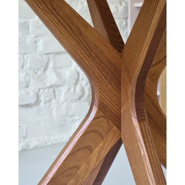 Masă de dining cu aspect de lemn de stejar 90x90 cm Jubi – Ragaba-image-3