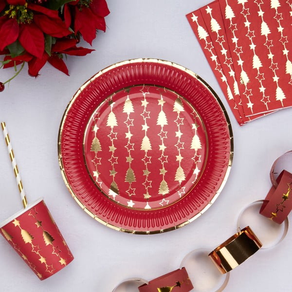 Set 8 farfurii din hârtie Neviti Dazzling Christmas-image-1