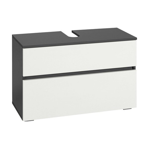 Dulap sub chiuvetă alb/gri antracit 80x55 cm Wisla – Støraa-image-2