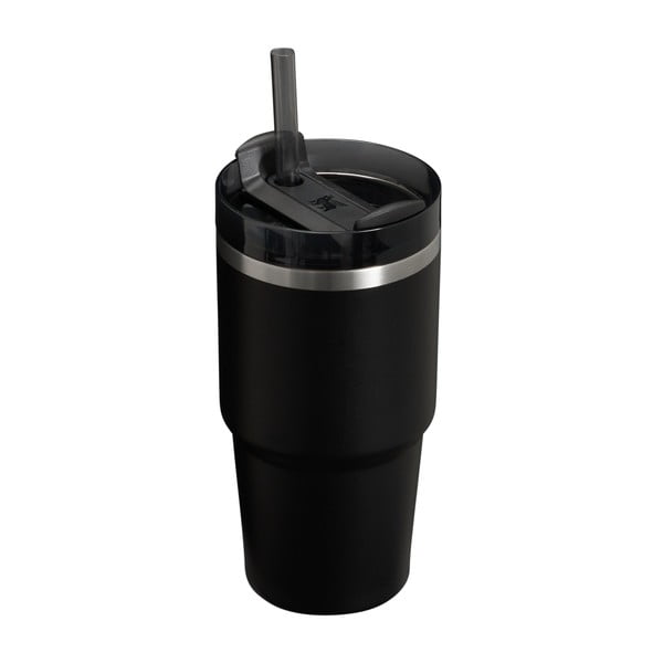 Termos negru cu pai din oțel inoxidabil 600 ml Quencher H2.0 FlowState Tumbler Black – Stanley-image-1