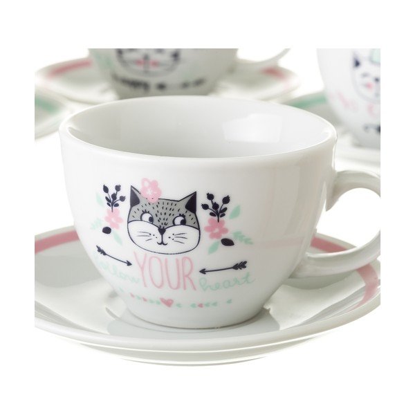 Set 4 cești din porțelan Unimasa Boho, 160 ml-image-2
