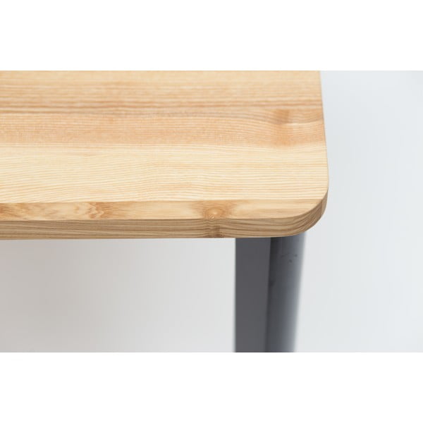 Masă cu picioare rotunjite Ragaba TRIVENTI, 120 x 80 cm, negru-image-1