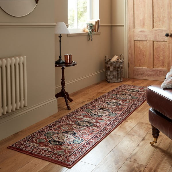 Covor tip traversă roșu 66x300 cm Gillingham – Flair Rugs-image-1