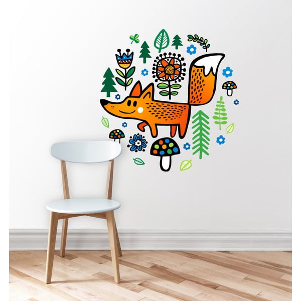 Autocolant pentru perete Fox Animal, 59x84 cm