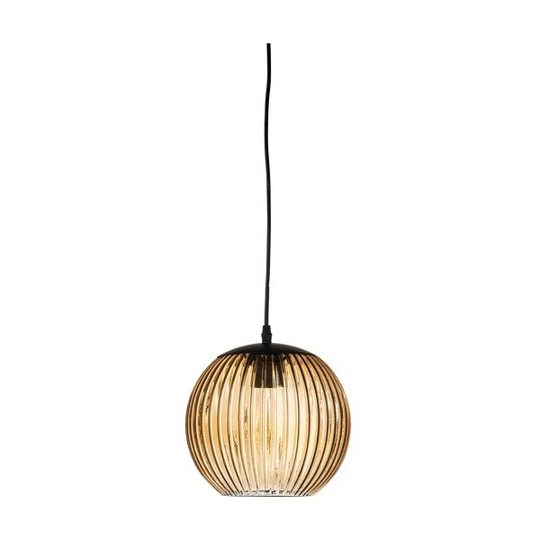Lustră maro LED din sticlă ø 23 cm Sybia – Bloomingville