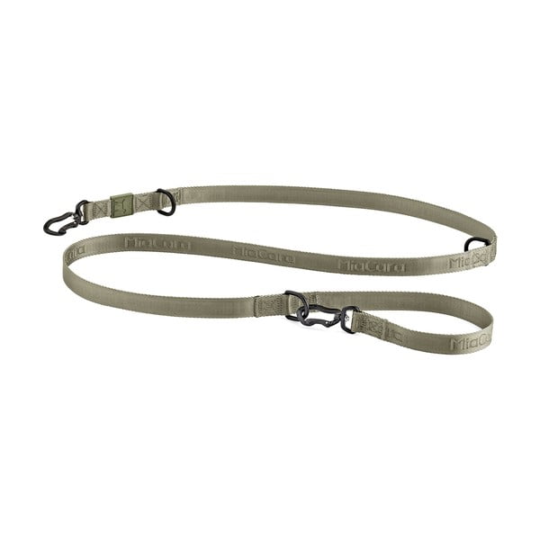 Lesă verde cu prindere prin carabină lungime 200 cm Modena Grolive 25 mm – MiaCara