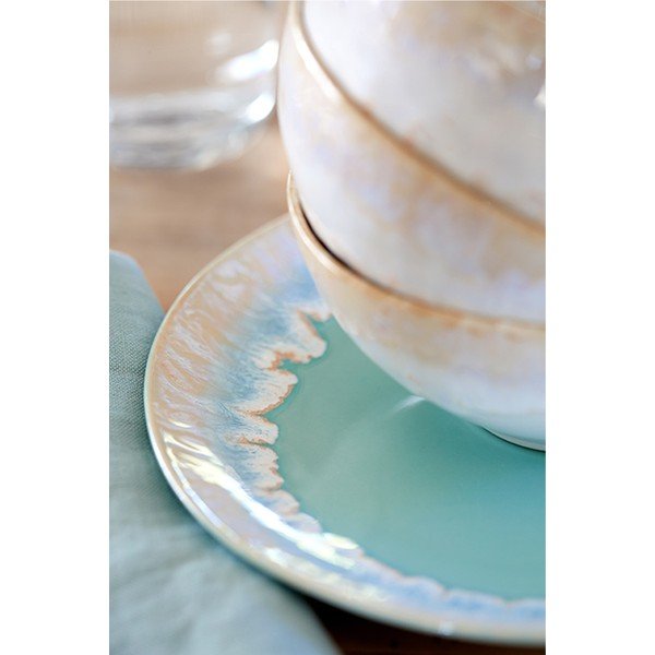 Farfurie turcoaz pentru desert  din gresie ø 22 cm Taormina – Casafina-image-1