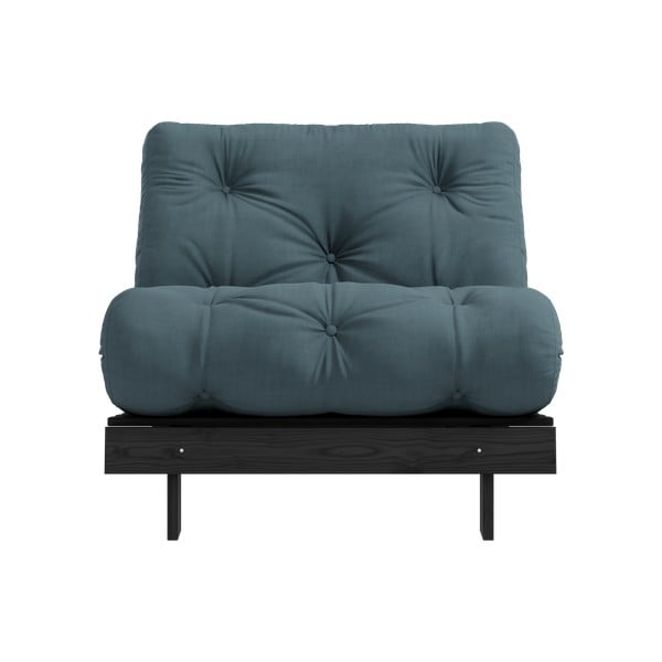 Fotoliu albastru petrol Roots Black Night – Karup Design-image-3