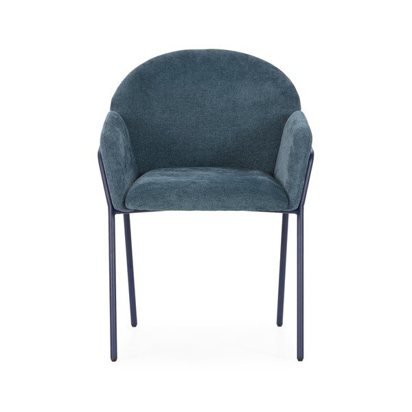 Set de scaune de sufragerie albastru 2 buc. tapițat Aslin – MOME-image-3