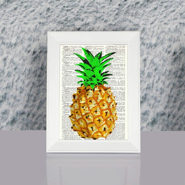 Imagine înrămată Dekorjinal Pouff Ananas, 23 x 17 cm