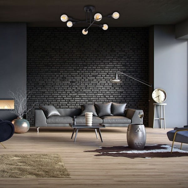 Plafonieră neagră 64x64 cm Flower – Opviq lights-image-4