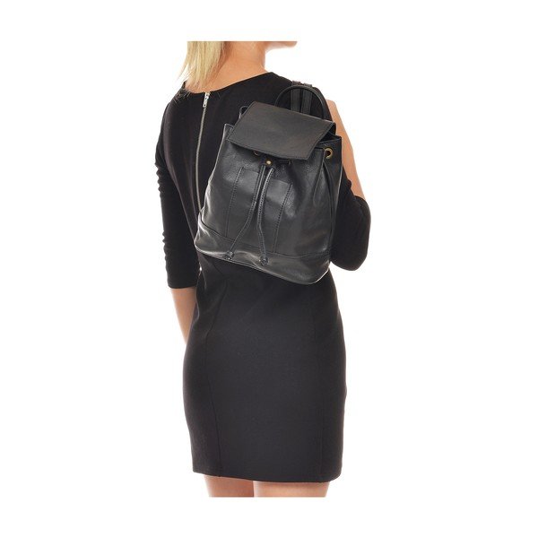 Rucsac din piele Roberta M Ronda, negru-image-4